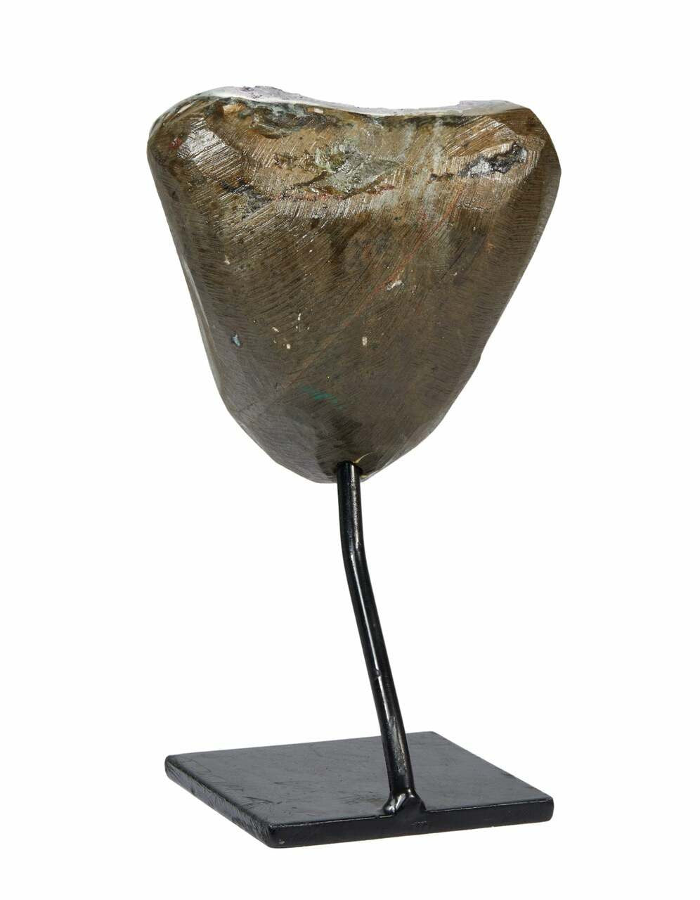 Amethyst Cluster Geode with Metal Stand - No.46