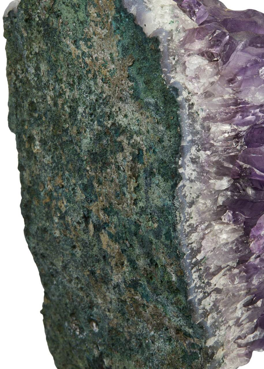 Amethyst Cluster Geode with Metal Stand - No.36