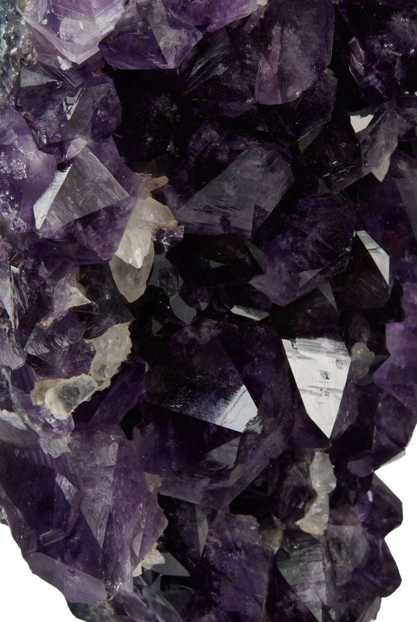 Amethyst Cluster Geode with Metal Stand - No.36