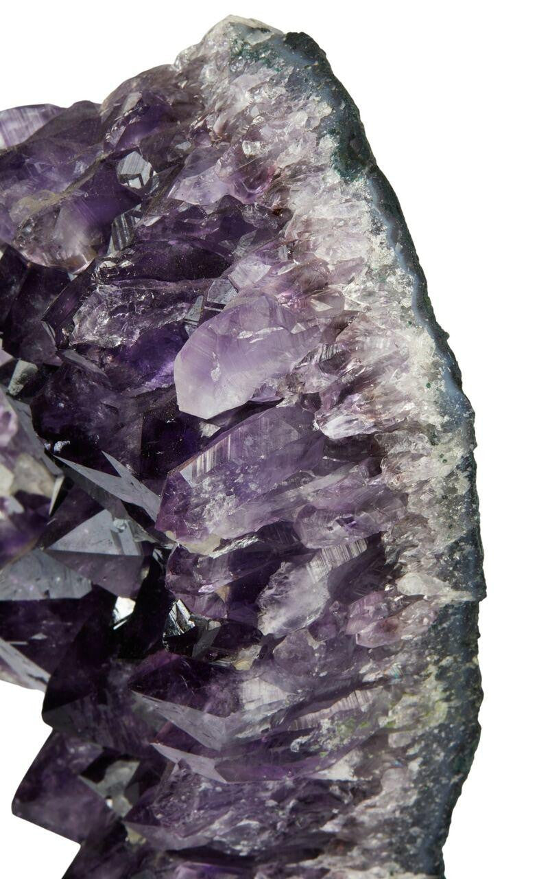 Amethyst Cluster Geode with Metal Stand - No.36