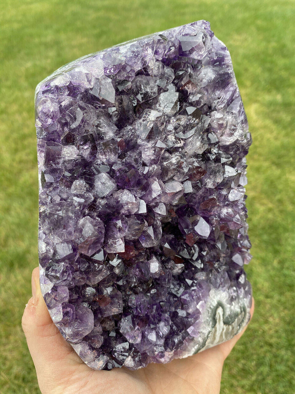 Raw Amethyst Standing Crystal Cluster Geode - No.78