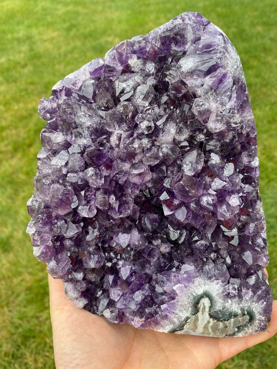 Raw Amethyst Standing Crystal Cluster Geode - No.78