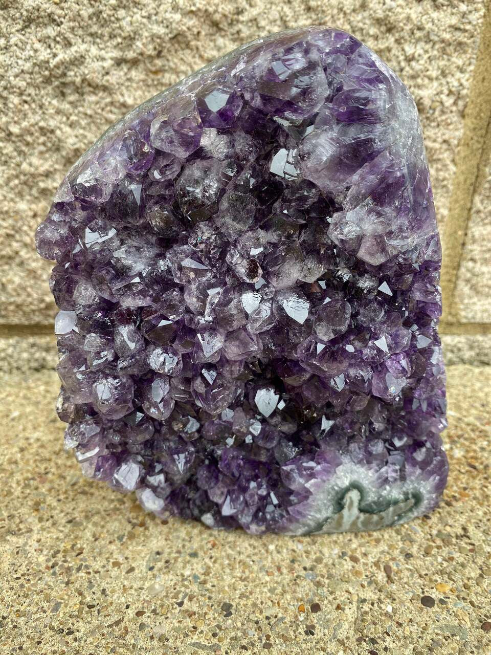 Raw Amethyst Standing Crystal Cluster Geode - No.78