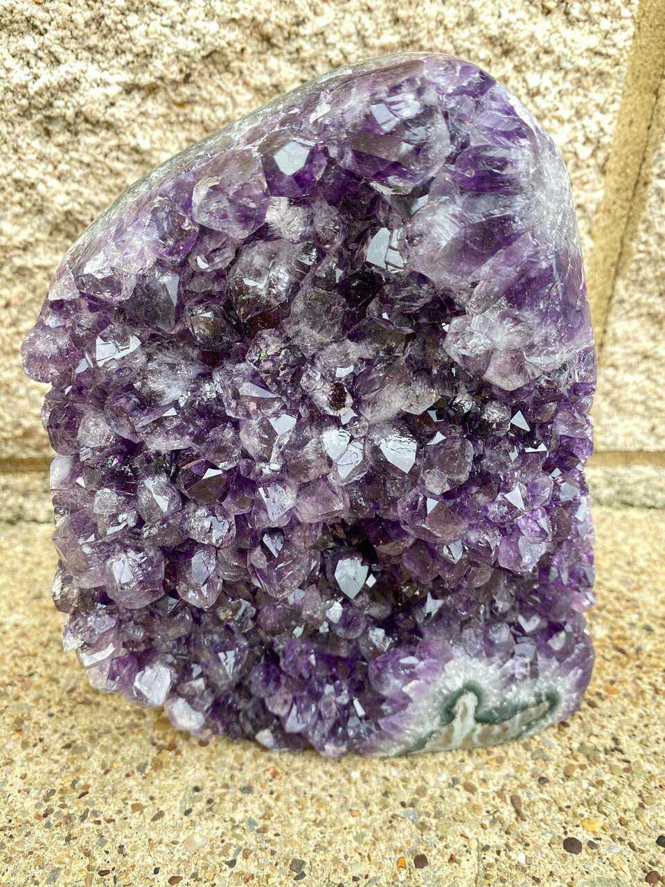 Raw Amethyst Standing Crystal Cluster Geode - No.78