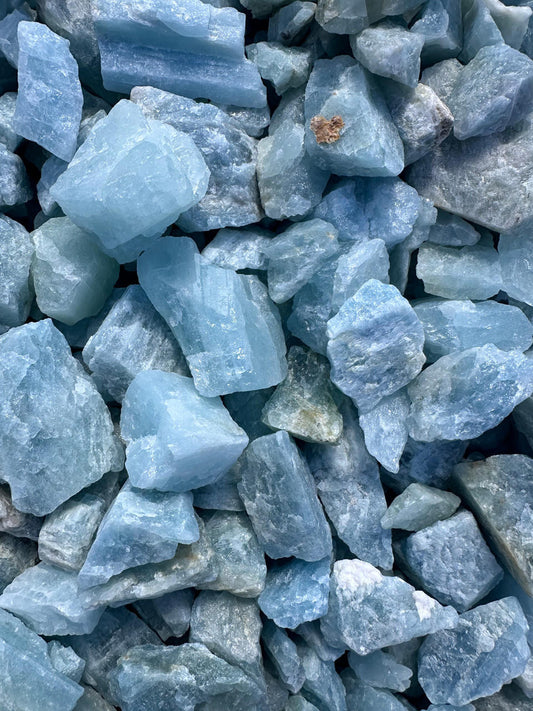 Raw Aquamarine Crystal - Grade A+ Blue