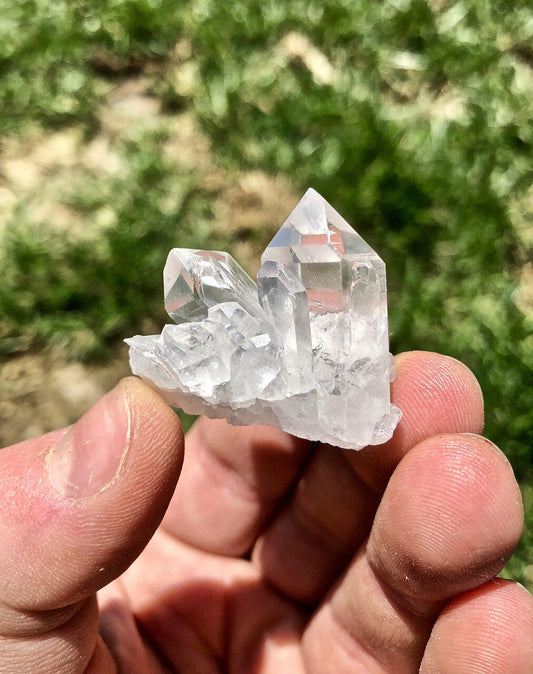 Raw Clear Quartz Crystal Cluster - Extra Quality