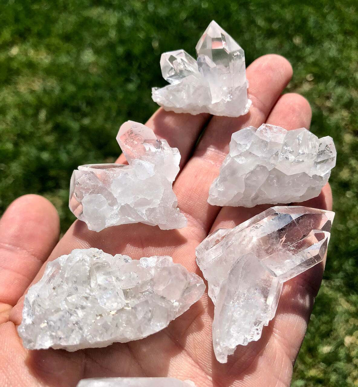Raw Clear Quartz Crystal Cluster - Extra Quality