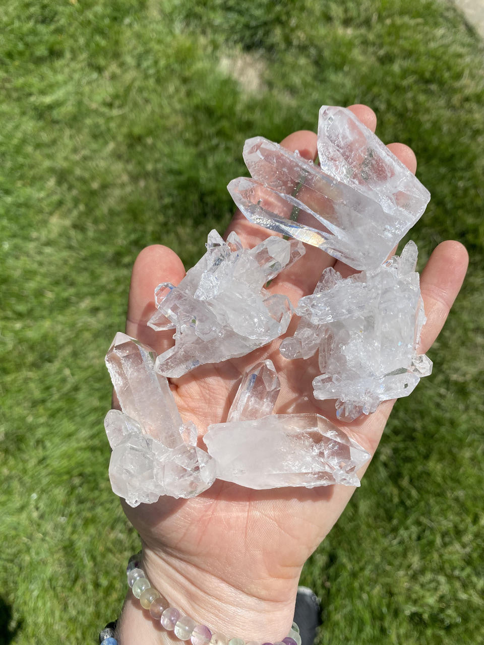 Raw Clear Quartz Crystal Cluster - Extra Quality