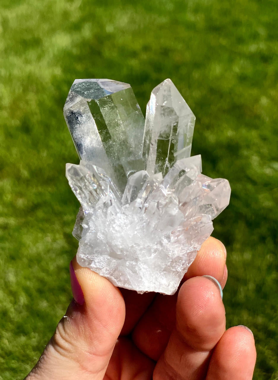 Raw Clear Quartz Crystal Cluster - Extra Quality