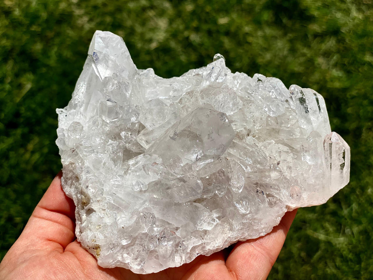 Raw Clear Quartz Crystal Cluster - Extra Quality