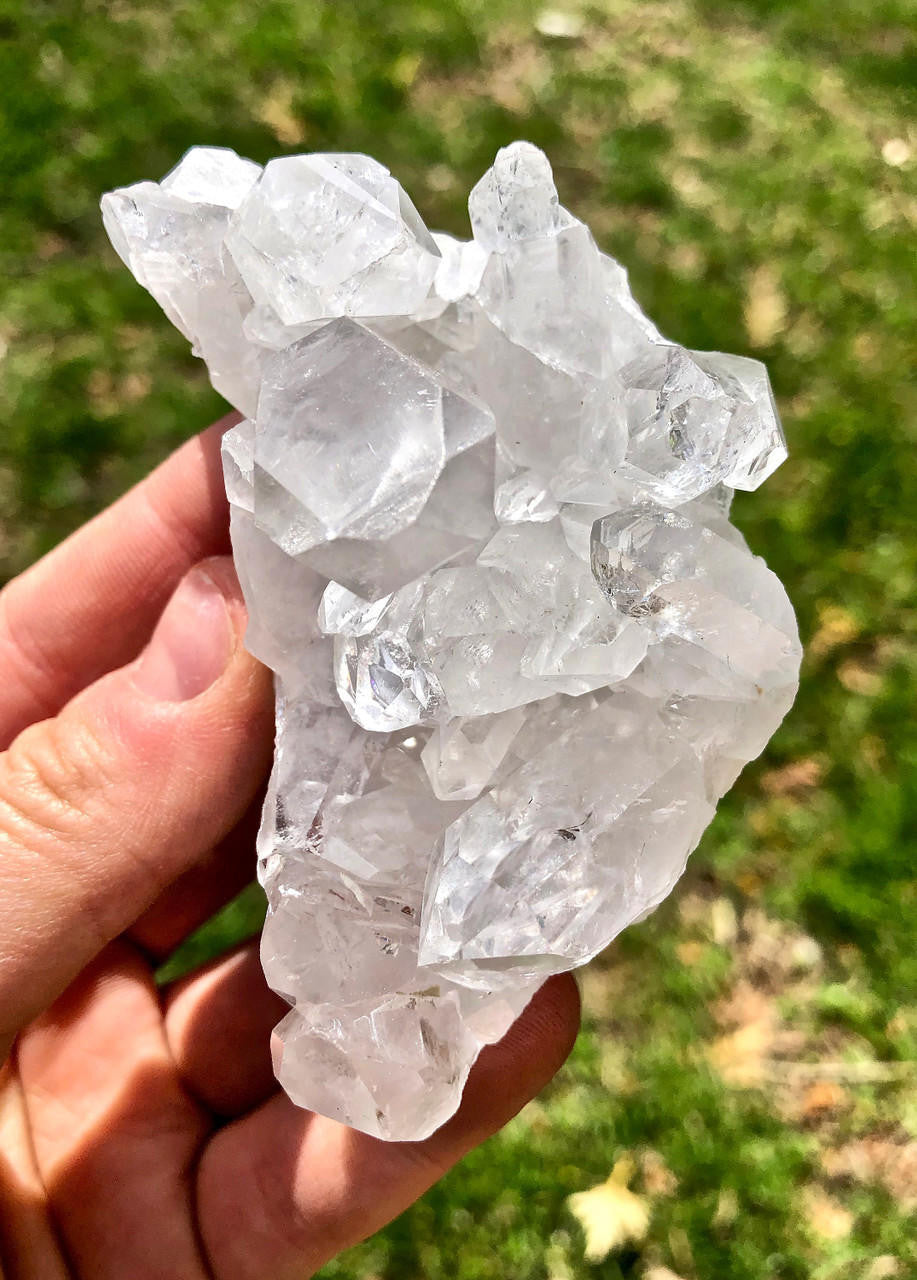 Raw Clear Quartz Crystal Cluster - Extra Quality