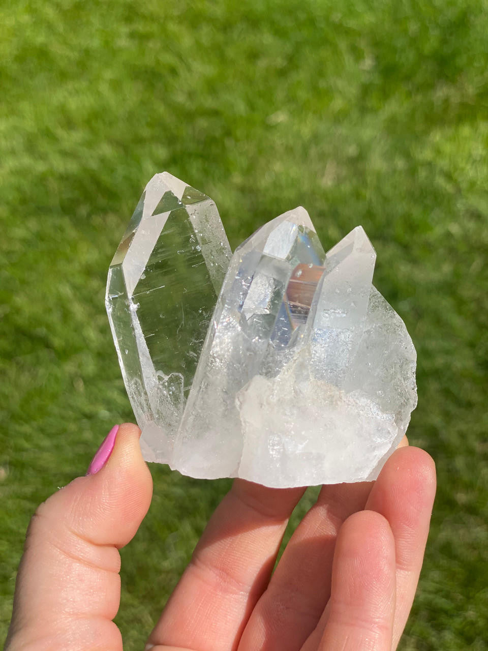 Raw Clear Quartz Crystal Cluster - Extra Quality