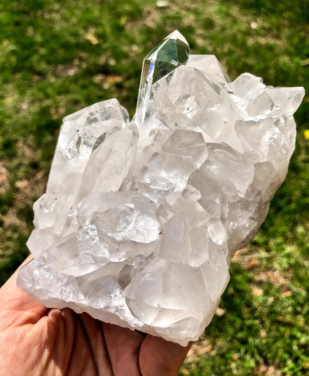 Raw Clear Quartz Crystal Cluster - Extra Quality
