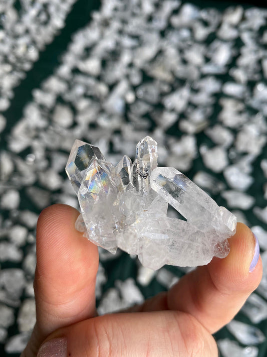 Raw Clear Quartz Crystal Cluster - Extra Quality