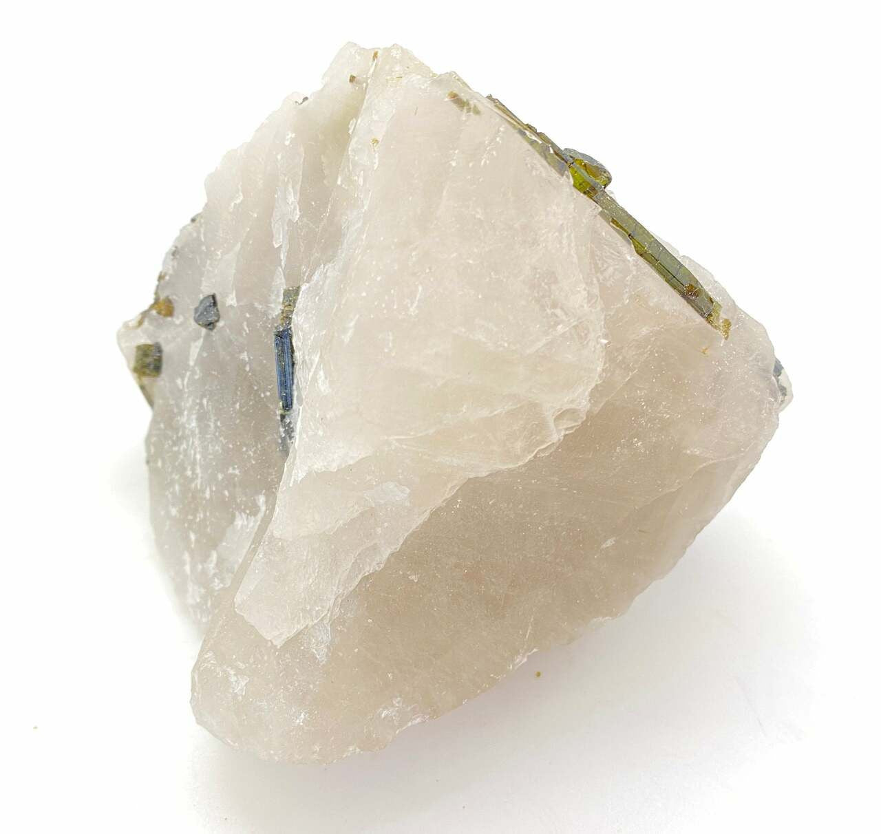 Raw Green Tourmaline & Clear Quartz Crystal - No.12