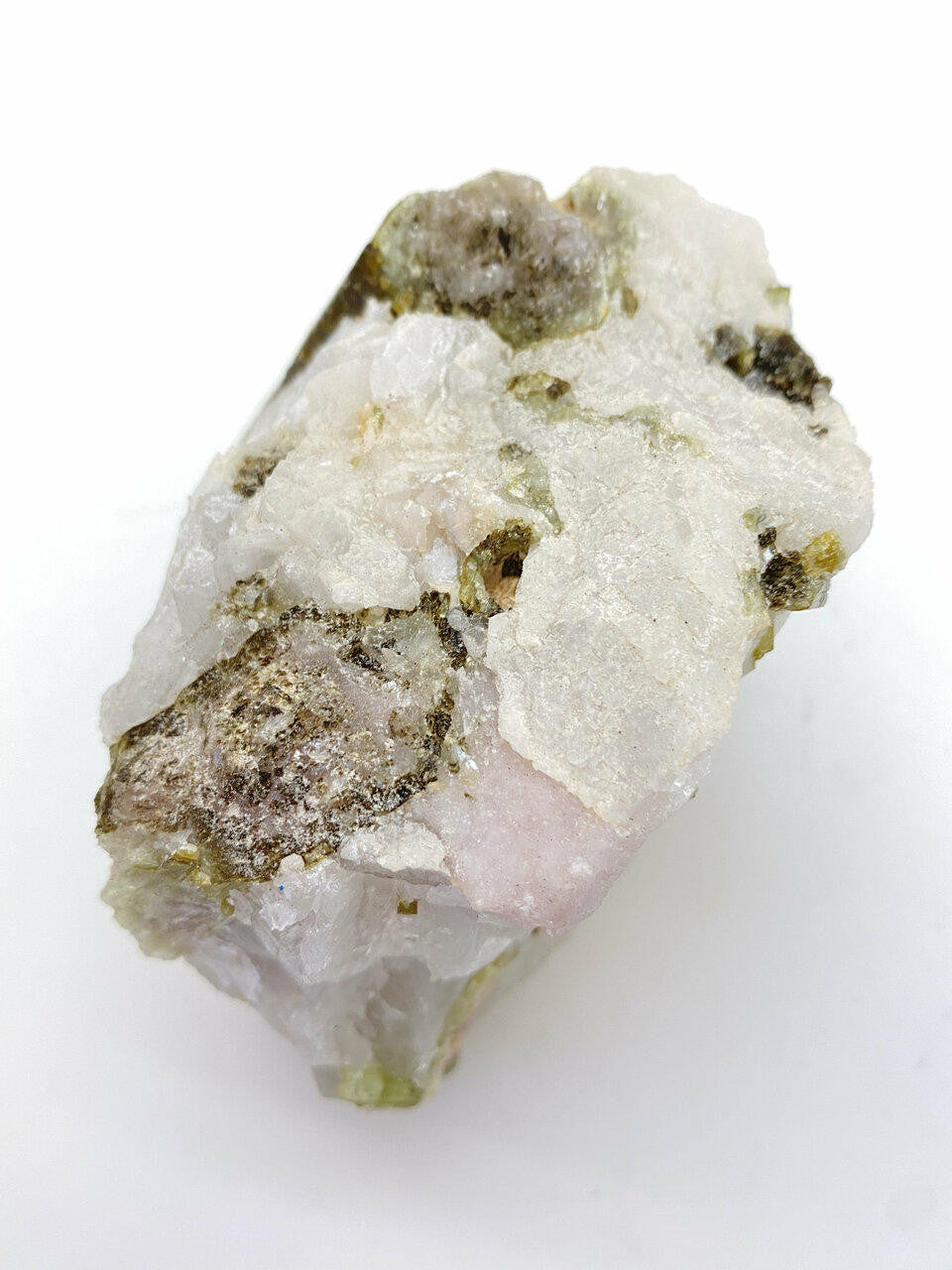 Raw Green Tourmaline & Clear Quartz Crystal - No.29