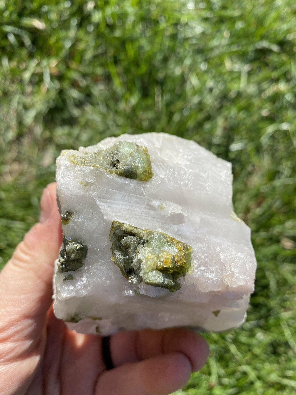 Raw Green Tourmaline & Clear Quartz Crystal - No.29