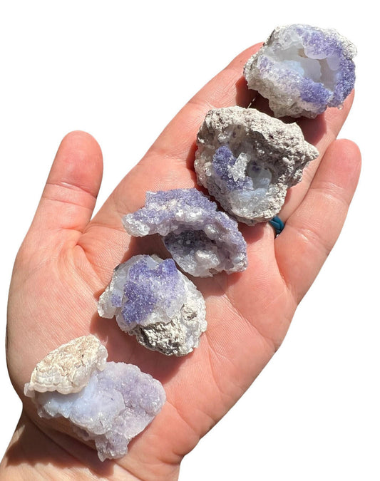 Spirit Flower Geode - Raw Fluorite and Chalcedony Geode
