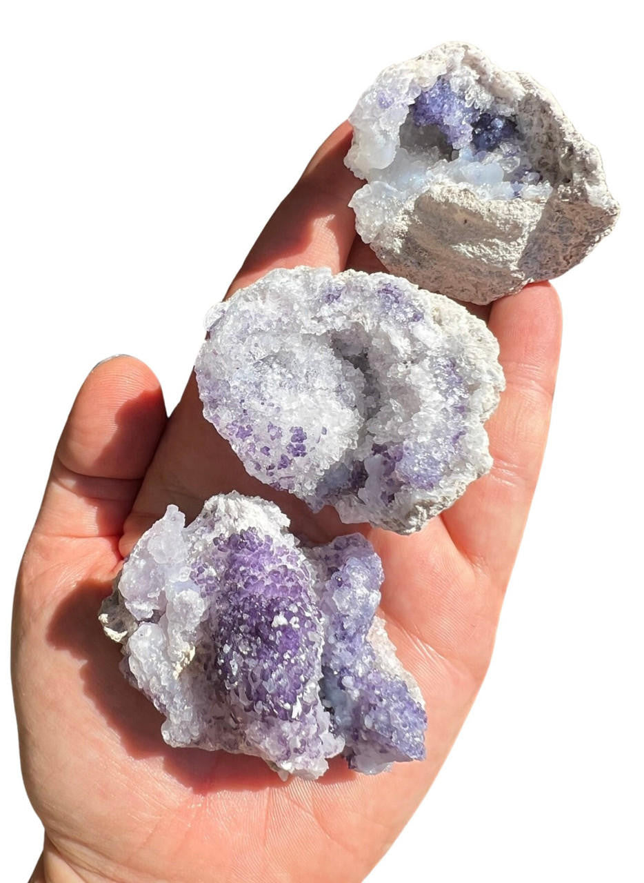 Spirit Flower Geode - Raw Fluorite and Chalcedony Geode