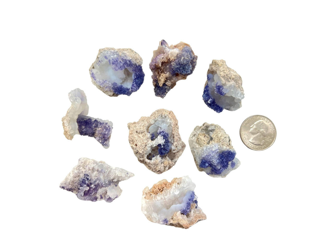 Spirit Flower Geode - Raw Fluorite and Chalcedony Geode
