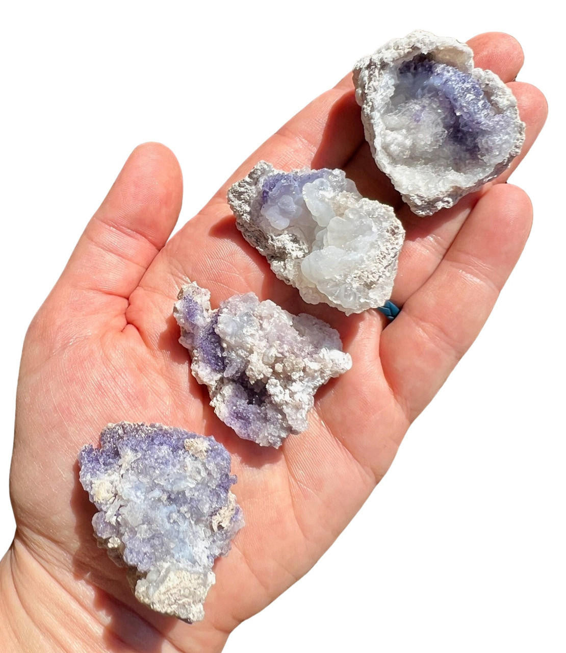 Spirit Flower Geode - Raw Fluorite and Chalcedony Geode