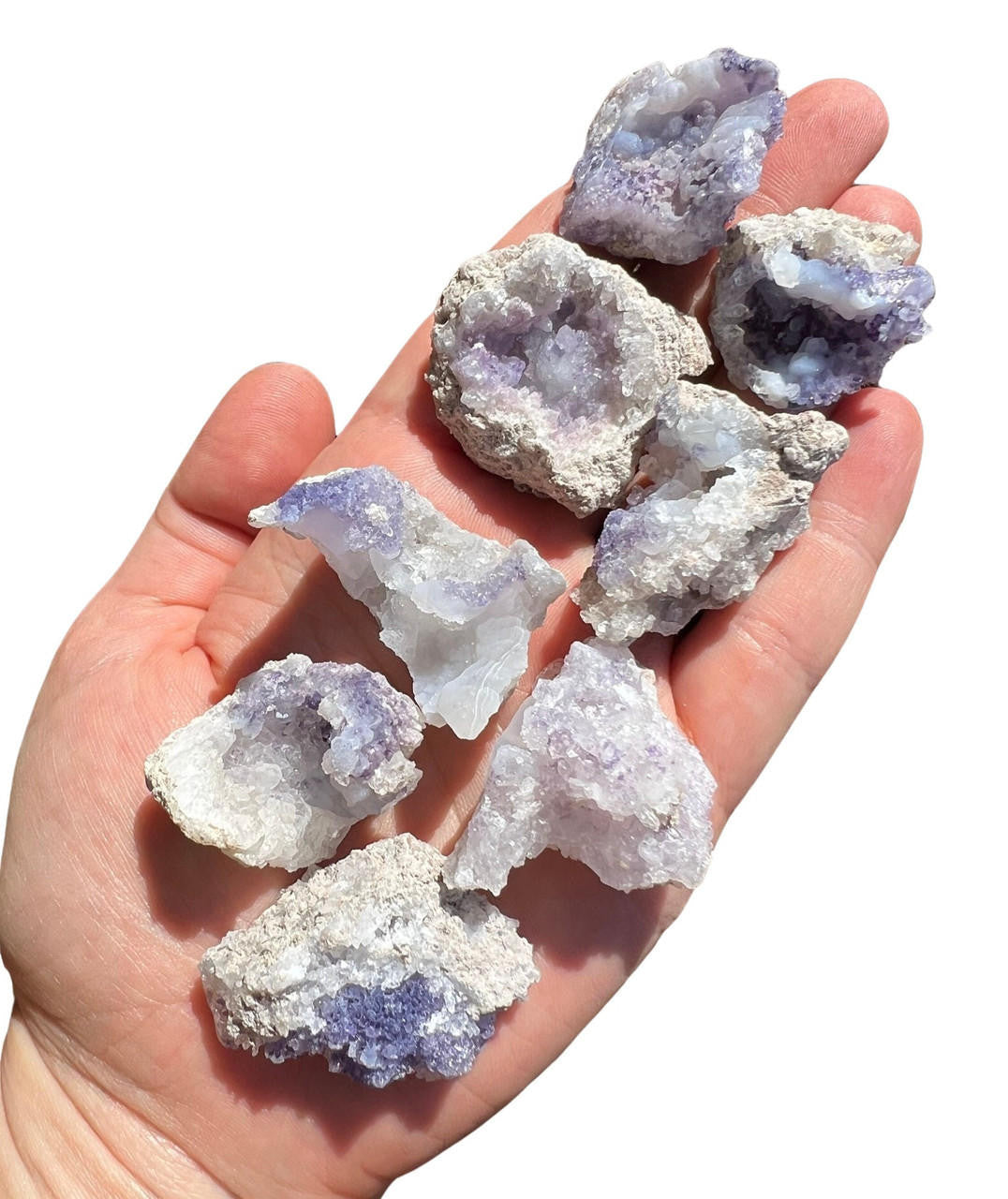 Spirit Flower Geode - Raw Fluorite and Chalcedony Geode