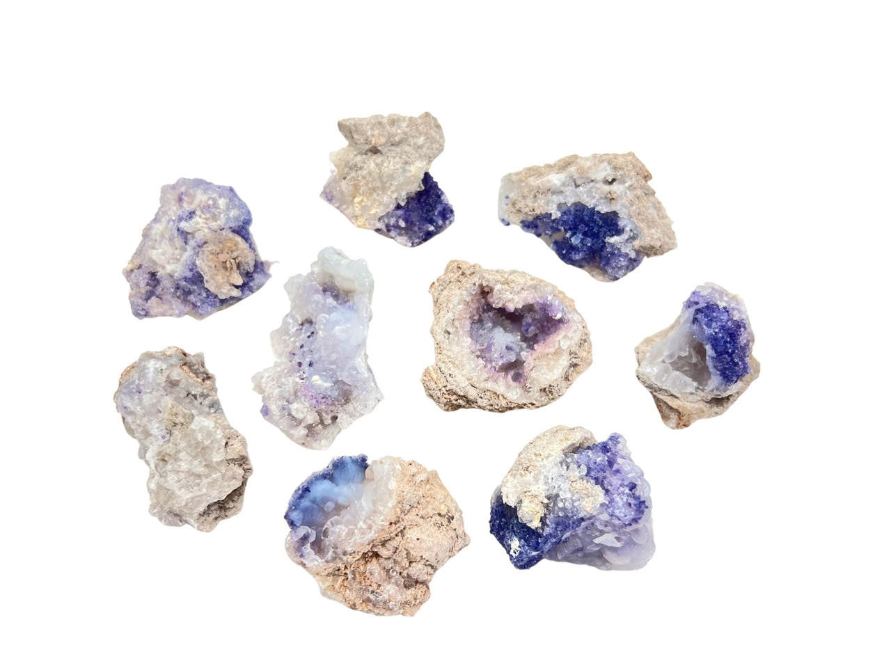 Spirit Flower Geode - Raw Fluorite and Chalcedony Geode