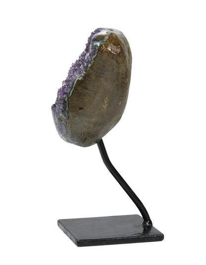 Amethyst Cluster Geode with Metal Stand - No.46