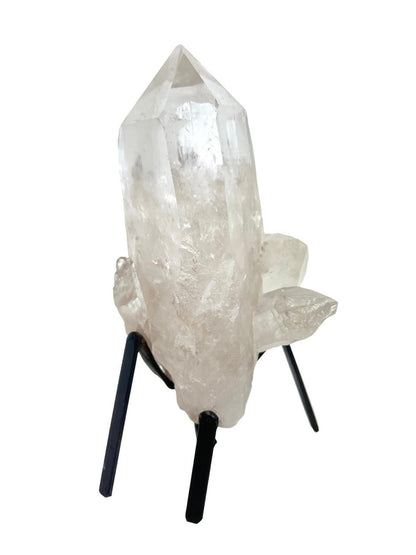 Natural Lemurian Quartz Cluster on Metal Stand - No.20