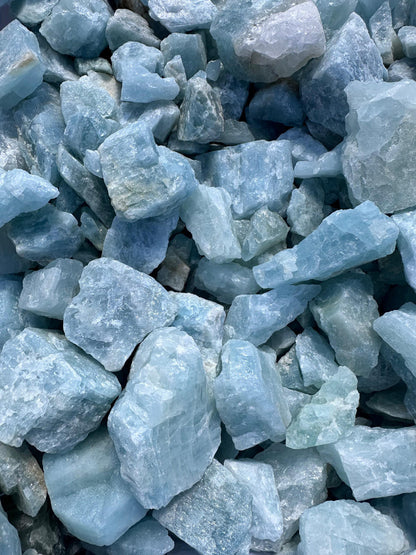 Raw Aquamarine Crystal - Grade A+ Blue