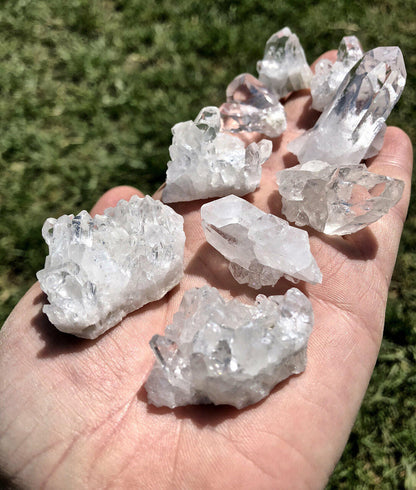 Raw Clear Quartz Crystal Cluster - Extra Quality