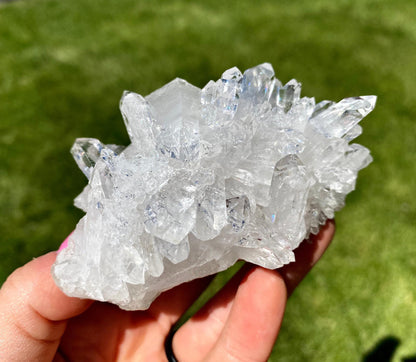 Raw Clear Quartz Crystal Cluster - Extra Quality